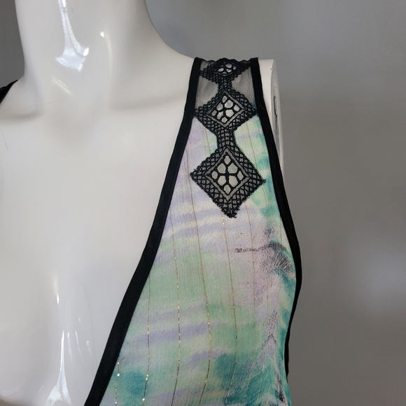Class Roberto Cavalli Watercolor Silk Dress, VGUC, Size 8 - Picture 2 of 15